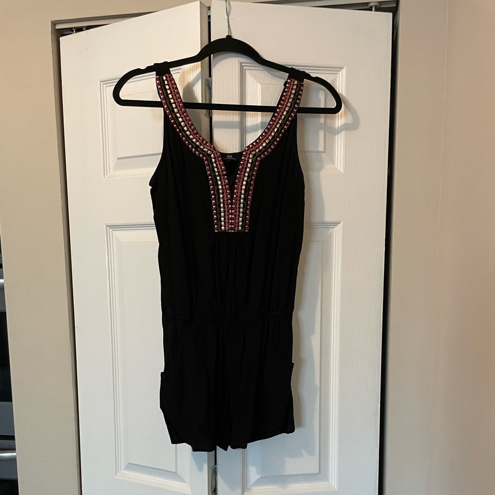 Black designed front romper barely worn